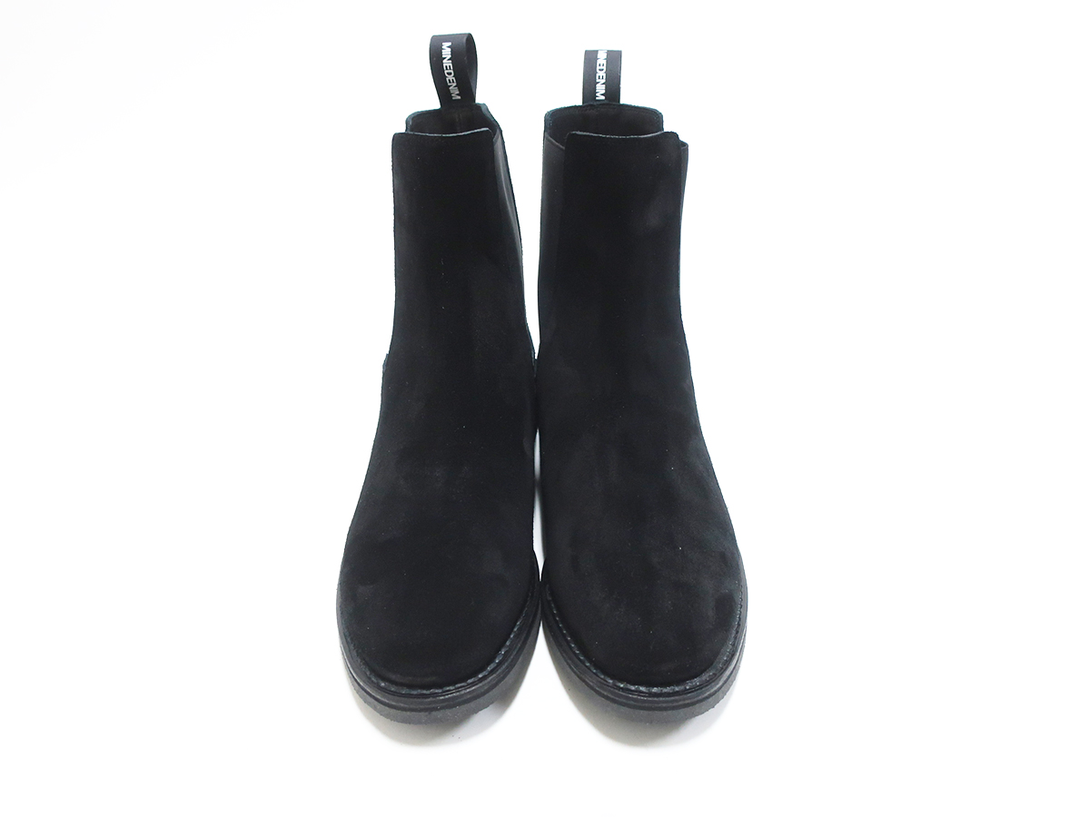 MINEDENIM Suede Leather Side Gore Boots [BLACK] 通販・正規取扱店
