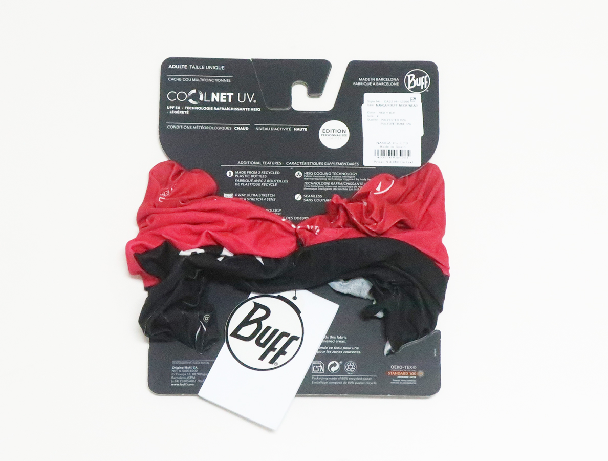 50%OFF! NANGA×BUFF NECK WEAR ナンガ×バフ ネックウェア RED×BLK 4938101085281 
