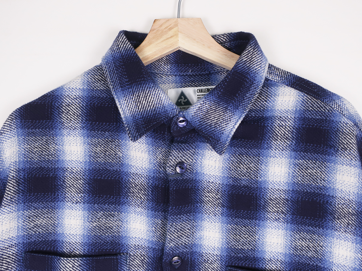 CHALLENGER/L/S CHECK WORK SHIRT/ネイビー