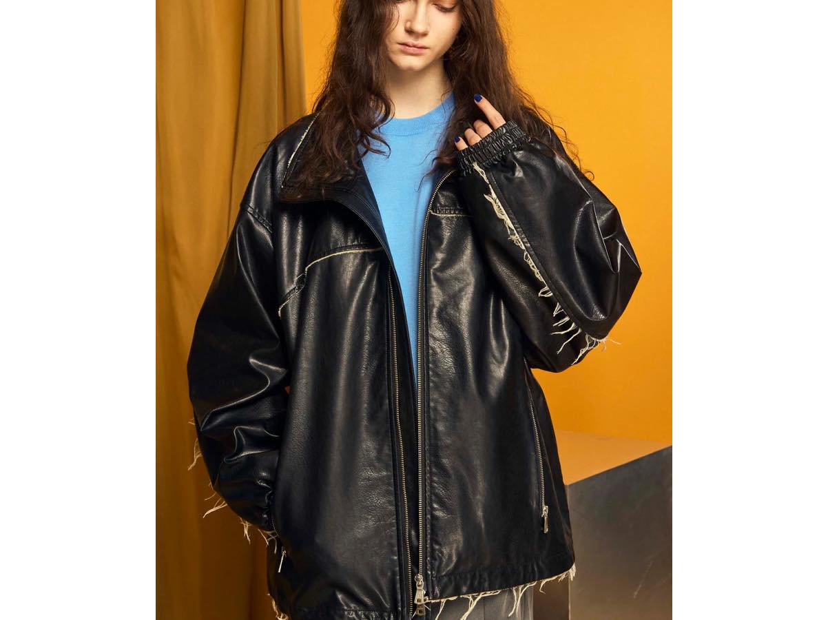 MAISON SPECIAL】Artificial Leather Prime-Over Zip-Up Blouson 通販