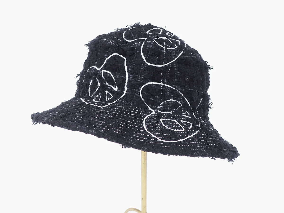 READYMADE TWEED BUCKET HAT (BLACK #B) – LOOM OSAKA