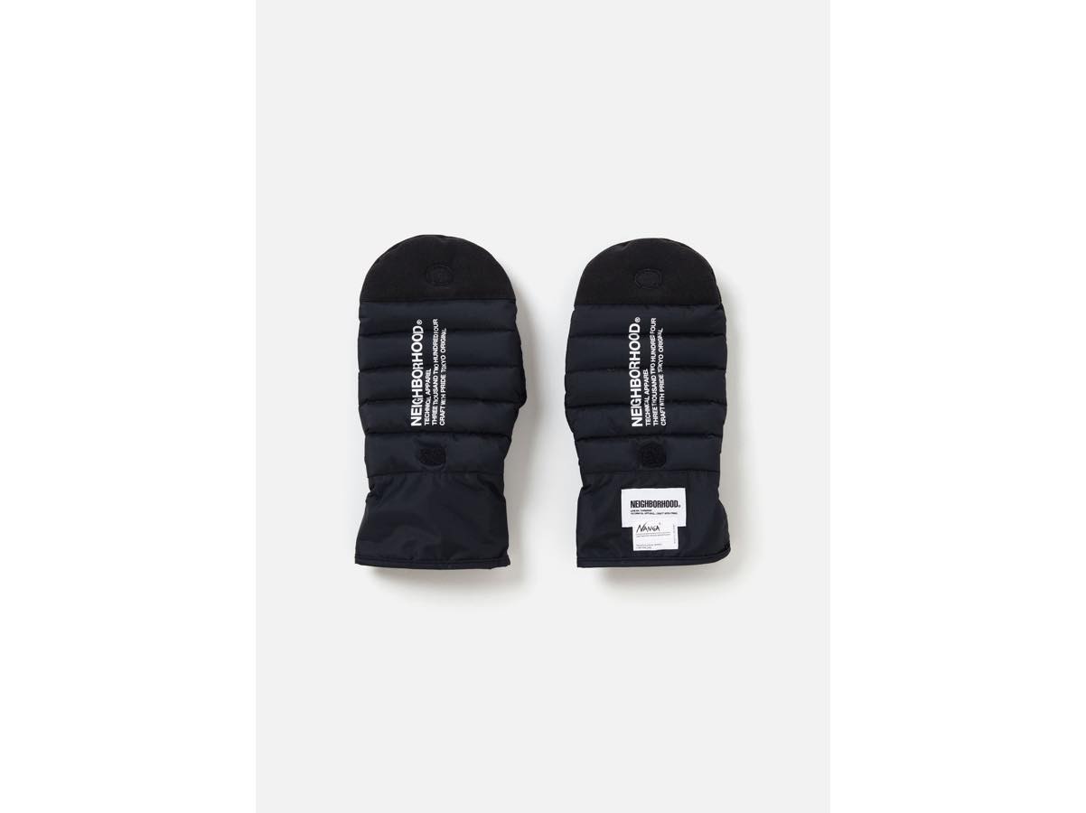 【Mサイズ】NEIGHBORHOOD X NANGA ミトングローブ 黒 Mサイズ】NEIGHBORHOOD X NANGA ミトングローブ 黒