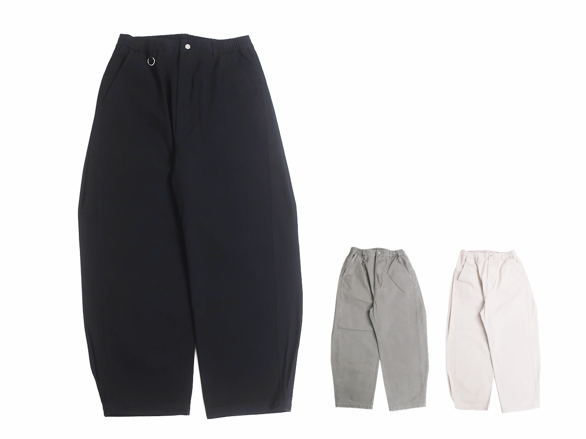 【SUPERTHANKS スーパーサンクス】Pigment dyed Twill Side-tuck Wide Pants パンツ