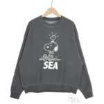 SMOOTHY × WDS Snoopy Pigment Crewneck Sweatshirt