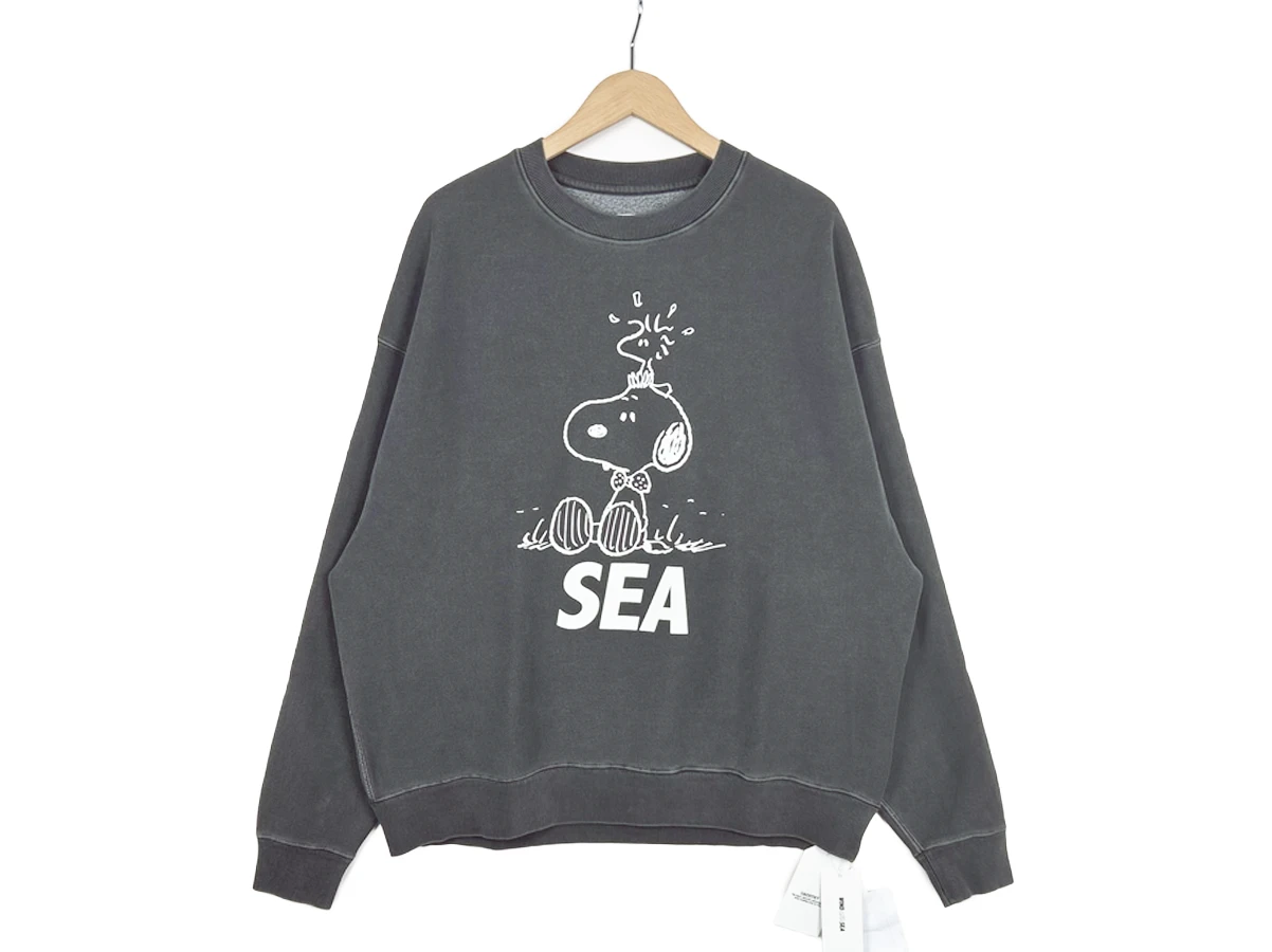 SMOOTHY × WDS Snoopy Pigment Crewneck Sweatshirt