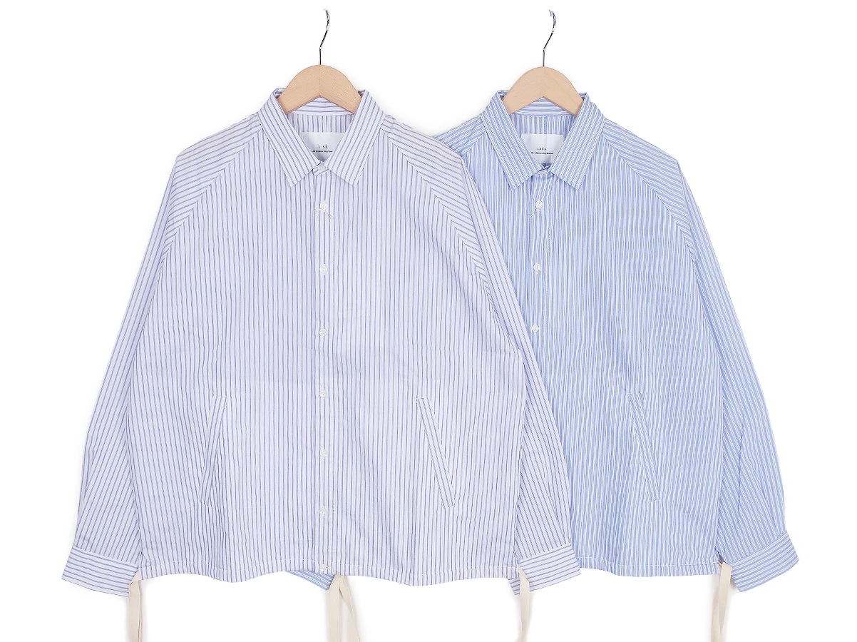 【LiSS リス】Drawstring Coach shirt ドローストリングコーチシャツ