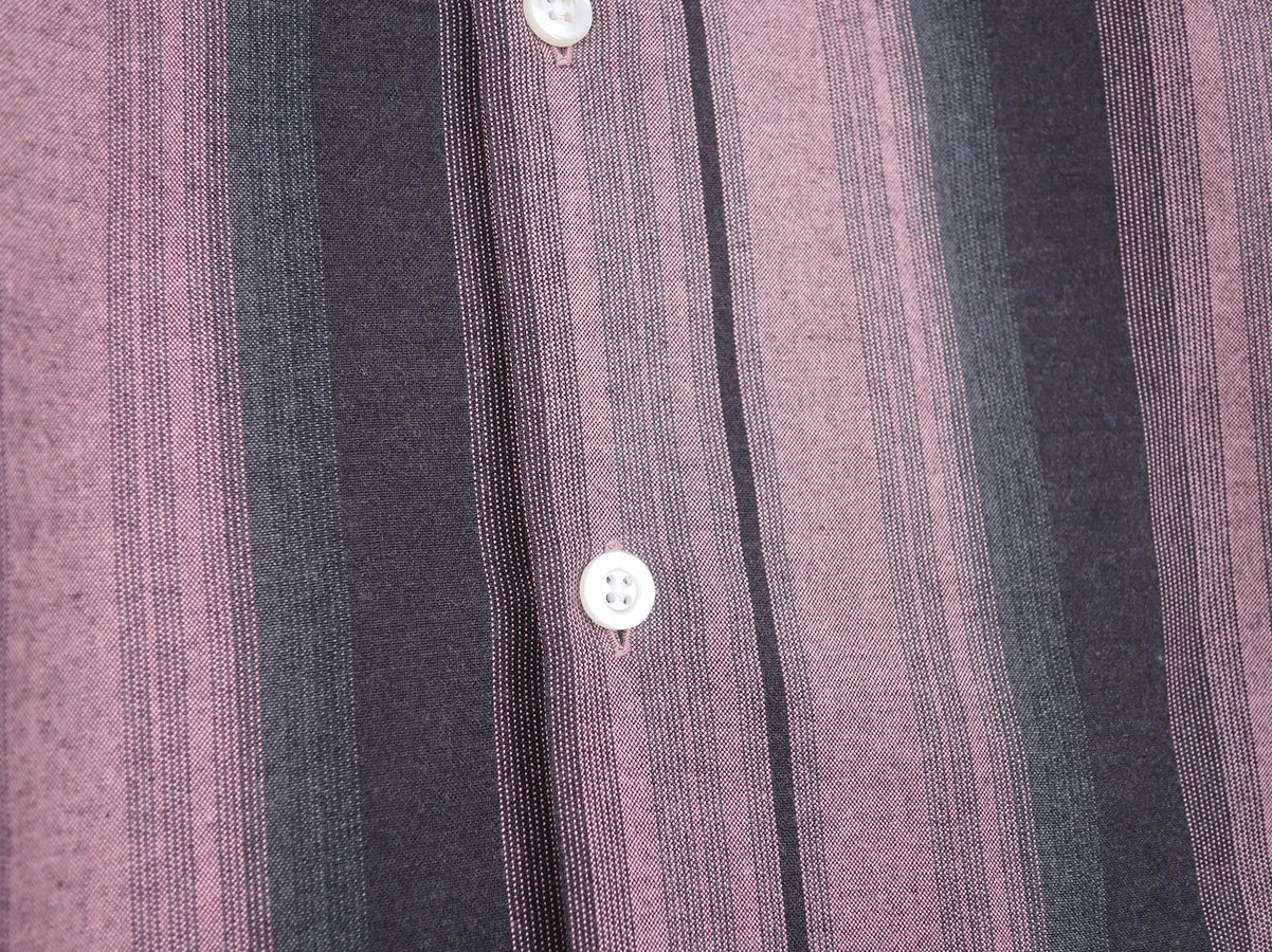 WACKO MARIA ワコマリア】OMBRE STRIPED OPEN COLLAR SHIRT L/S