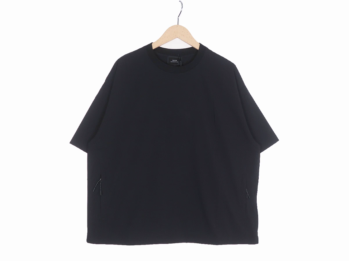 【SLICK スリック】Micro Mesh Side Pocket T-Shirt ミクロメッシュサイドポケット半袖Tシャツ