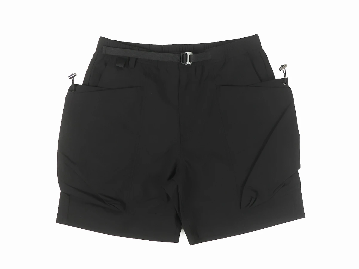 綿ナイロンキャンバス サイドドローコード ビックポケット カーゴ イージーショーツ