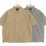 Ombre Check Drawstring Regular Collar Shirt